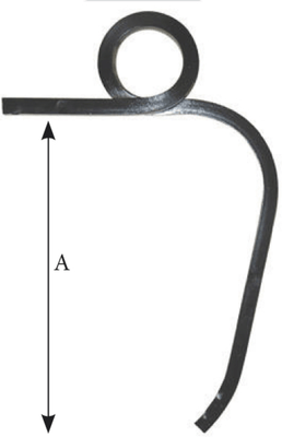 Pièces d'usure disque et dent - Cultivateurs - Dent carrée double spire 35 x 35 gauche adaptable