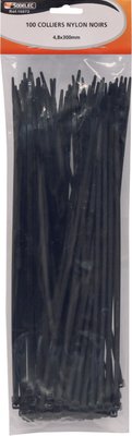 Eclairage, signalisation - Consommables 12/24V - 100 Colliers Nylon 4.8X300 Noir