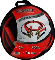 Batteries et accessoires - Câbles - Cable Demarrage Cca 25Mm² Pinces Laiton 2X3M 520A