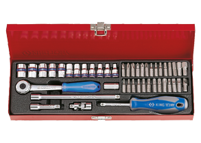 Equipement d'atelier - Outillages à main - Coffret 1/4" 45 pièces douilles et embouts