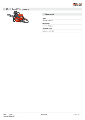 Bois - Tronçonneuses thermique - Tronçonneuse GS 411