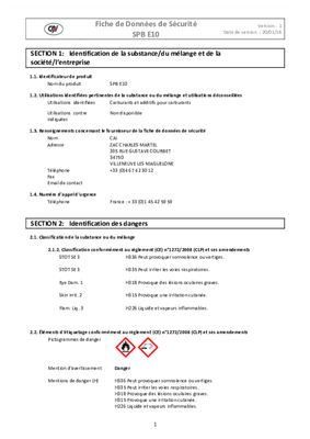 Carburant et transfert - Additifs - Stabilisant SPB Essence
