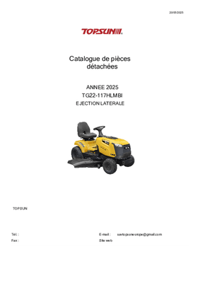 Herbes et entretien - Tondeuse autoportée diesel - Tondeuse autoportée à éjection latérale TG 22/117 HLMBi