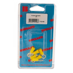 Eclairage, signalisation - Consommables 12/24V - Hf- 6 Cosses A Oeil Jaune D.6