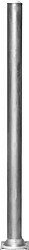 Elevage - Accessoires tubulaires - Poteau, d = 102 mm, L = 2,25 m  Sur platine 200x200 mm