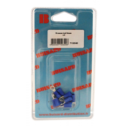 Eclairage, signalisation - Consommables 12/24V - Hf- 10 Cosses Oeil Bleues D.4