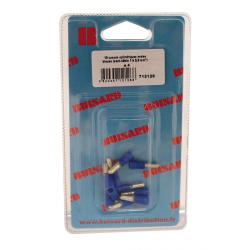 Eclairage, signalisation - Consommables 12/24V - Hf- 10 Cosses Cylind M Bleu D.4