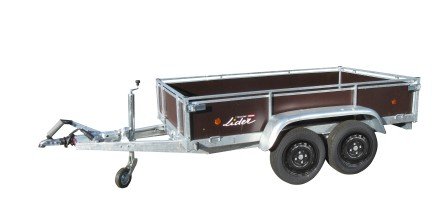 Transport - Remorque bagagère et pros - Remorque bagagère Lider Bois 2 essieux - Freinage inertie - 251 x 133 x 40 - PTAC 750 kg