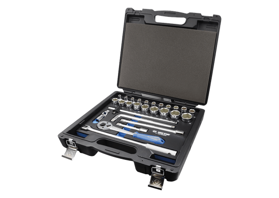 Equipement d'atelier - Outillages à main - Coffret de douilles et accessoires1/2" 6 pans EVAWAVE - 27 pièces PROMO