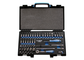 Equipement d'atelier - Outillages à main - Coffret de douilles et accessoires1/4" 6 pans EVAWAVE - 50 pièces