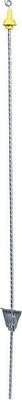 Elevage - Accessoires tubulaires - Piquet acier ressort ovale, 1,00 m  (cloture 0,80 m), avec isolateur jaune