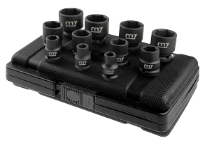 Equipement d'atelier - Outillages à main - M7 - Coffret de 11 douilles impact 1/2" - 10 à 32mm PROMO