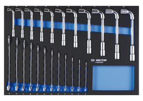 Equipement d'atelier - Outillages à main - Module Mousse + PP 23pcs clés mixtes et à pipe PROMO