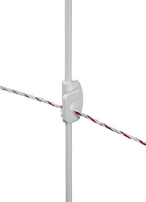 Elevage - Accessoires tubulaires - Piquet acier Tournefix, 1,10 m avec 2 isolateurs (les 10)