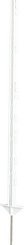 Elevage - Accessoires tubulaires - Piquet en plastique blanc, 1,55 m (cloture 1,30 m), 8 passe-fils + 3 pour