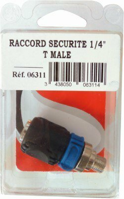 Equipement d'atelier - Pneumatique - Raccord Universel Securite 1/4" Male 6Mm/Coque