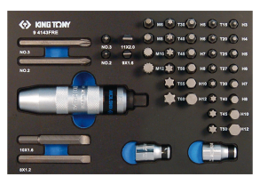 Equipement d'atelier - Outillages à main - Module mousse + PP 43 pièces Tournevis à frapper + embouts