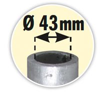 Elevage - Accessoires tubulaires - Enfonce-pieux pour piquets en T, tube galvanisé