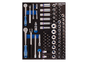 Equipement d'atelier - Outillages à main - Module mousse + PP 70 pièces douilles 1/4 & 3/8" et accessoires PROMO
