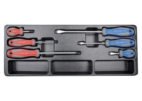 Equipement d'atelier - Outillages à main - Plateau thermoformé 6 tournevis