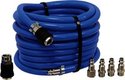 Compresseurs, outils pneumatiques - Outils pneumatiques - RALLONGE TUYAU AIR 10M RAP.BLEU+5 RACCORDS