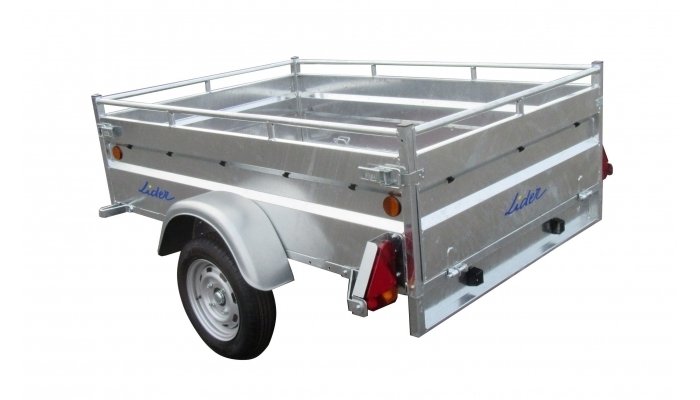 Transport - Remorque bagagère et pros - Remorque bagagère Lider Robust 1 essieu - 200 x 134 x 50 - PTAC 500 kg