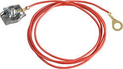 Elevage - Accessoires tubulaires - Cable de raccordement cloture à cordes,  pince inox, à oeillet rond 8 mm