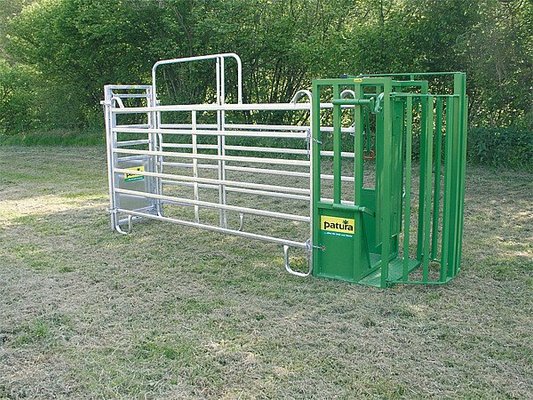 Elevage - Accessoires tubulaires - Porte de contention A 3000, avec  panier de retenue et chassis, galvanisée