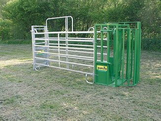 Elevage - Accessoires tubulaires - Porte de contention A 3000, avec  panier de retenue et chassis, galvanisée