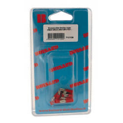 Eclairage, signalisation - Consommables 12/24V - Hf- 10 Cosses Plat.Lg 2.8 F.Rouge
