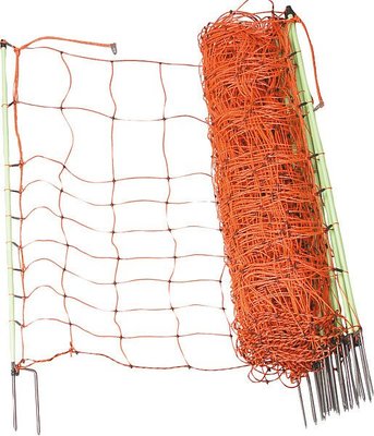 Elevage - Accessoires tubulaires - Filet électrifié, 1,06 m hors sol, avec piquets double pointe, 50 m