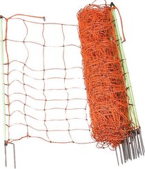 Elevage - Accessoires tubulaires - Filet électrifié, 0,90 m hors sol, avec piquets double pointe, 50 m