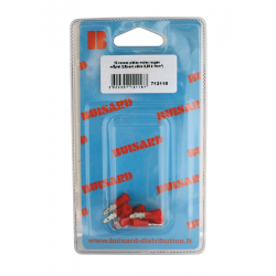 Eclairage, signalisation - Consommables 12/24V - Hf- 10 Cosses Plat.M Rouge L2.8