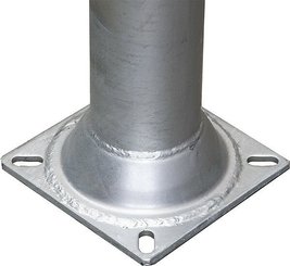 Elevage - Accessoires tubulaires - Poteau, d = 102 mm, L = 2,25 m  Sur platine 200x200 mm