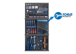 Equipement d'atelier - Outillages à main - Composition 155 outils plateaux EVAWAVE PROMO