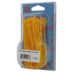 Eclairage, signalisation - Consommables 12/24V - Hf-100 Colliers 2.4X111Mm Jaune