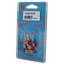 Eclairage, signalisation - Consommables 12/24V - Hf- Cosses Pl.Rouge 6.3 10M+10F