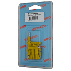 Eclairage, signalisation - Consommables 12/24V - Hf- Cosses Cyl Jaune D.5 10M+10F