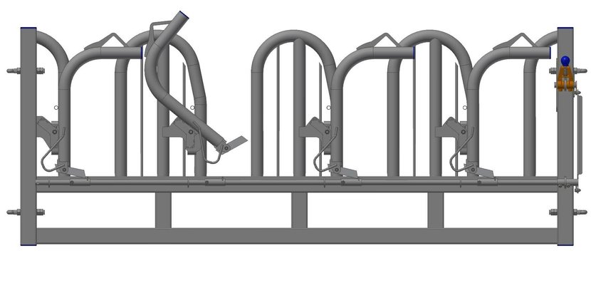 Elevage - Accessoires tubulaires - Cornadis P.V.B. Robust - 7Pl/5M - Ct 4M74 - Dont 1 Place Réglable