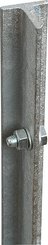 Elevage - Accessoires tubulaires - Piquet de terre, hauteur 2 m, piquet en T,  fer zingué avec vis en inox