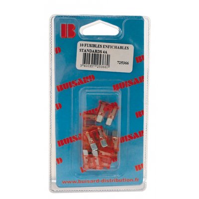 Eclairage, signalisation - Consommables 12/24V - Hf-10 Fusibles Enfichables Std 4A