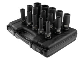Equipement d'atelier - Outillages à main - M7 - Coffret de 15 douilles longues impact 1/2" - 10 à 32mm PROMO