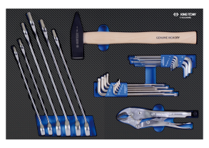 Equipement d'atelier - Outillages à main - Module Mousse + PP 26 pièces clés, marteaux pinces
