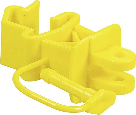 Elevage - Accessoires tubulaires - Isolateur standard jaune à cheville  pour piquet en T (les 25)
