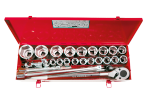 Equipement d'atelier - Outillages à main - Coffret de douilles 3/4"  25 pièces -6323MR + Offertes 19 et 55mm PROMO