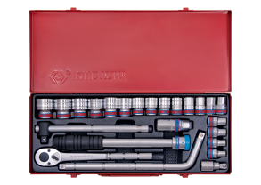 Equipement d'atelier - Outillages à main - Coffret de douilles 1/2" 24 pièces SAE PROMO