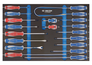 Equipement d'atelier - Outillages à main - Module mousse + PP 19 pièces Tournevis- Doigt magnétique