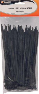 Eclairage, signalisation - Consommables 12/24V - 100 COLLIERS NYLON 4.8X180