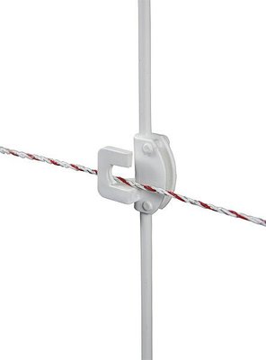 Elevage - Accessoires tubulaires - Piquet acier Tournefix, 1,10 m avec 2 isolateurs (les 10)