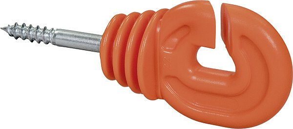 Elevage - Accessoires tubulaires - Super isolateur annulaire rouge, filetage à bois, d=6mm, les 150